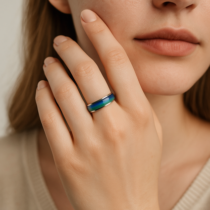 Stainless Steel Band Mood Ring