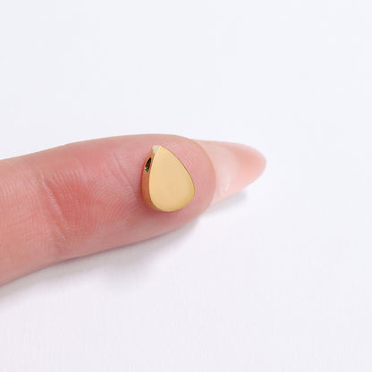 18K PVD Coated Stainless Steel Mini Teardrop Bead Pendant