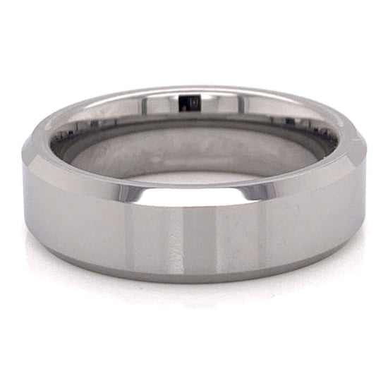 Polished Tungsten Comfort Fit Ring
