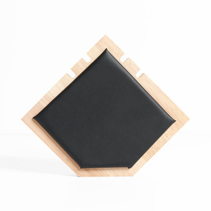 Natural Wood 2 Unit Triangle Necklace Display