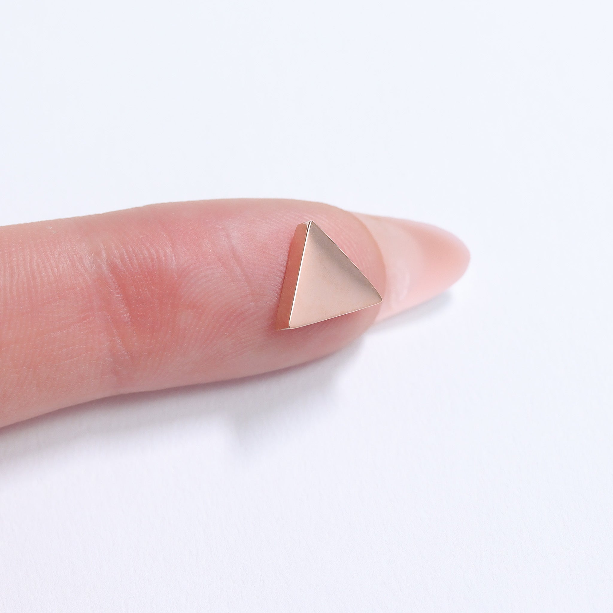 18K Gold PVD Stainless Steel Mini Triangle Bead Pendant