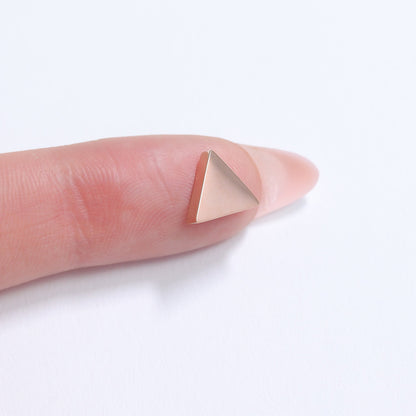 18K Gold PVD Stainless Steel Mini Triangle Bead Pendant