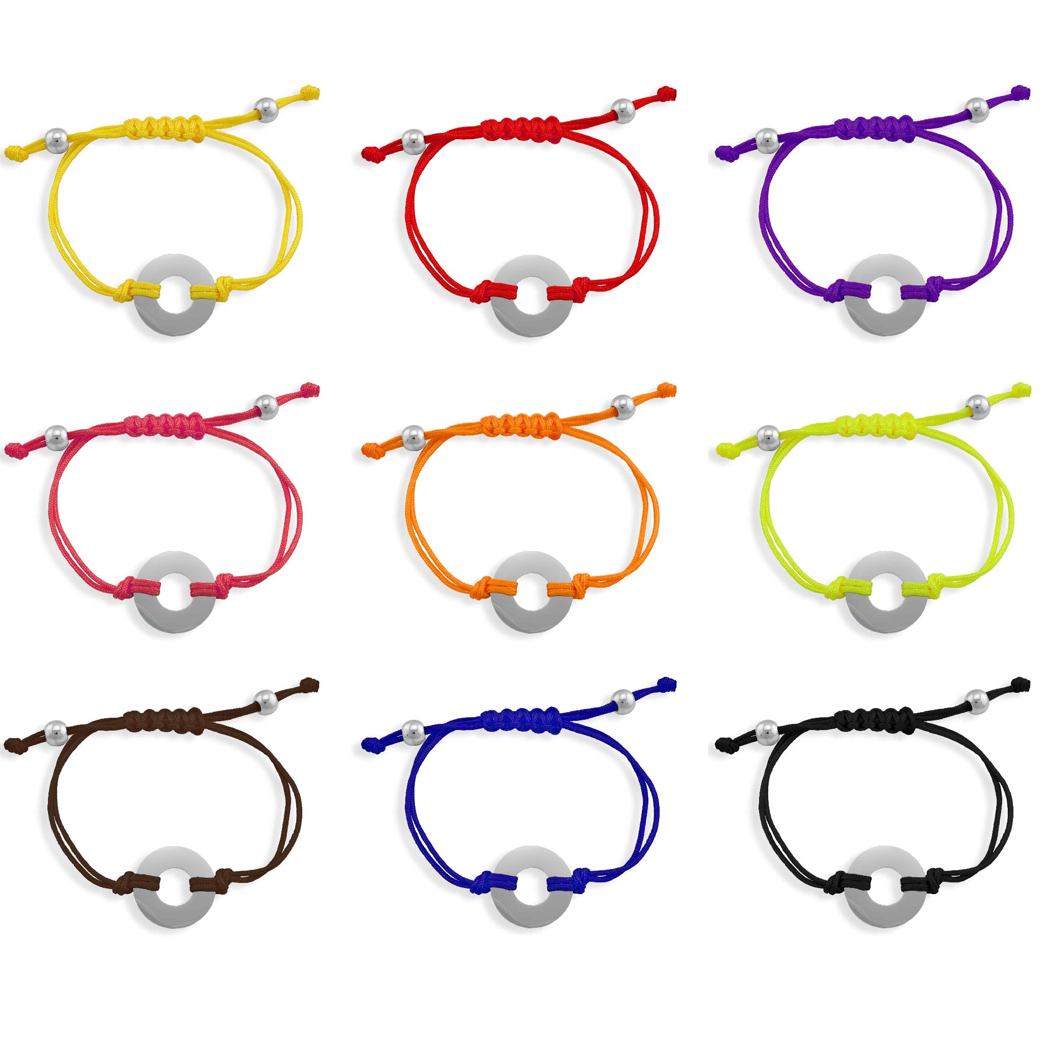 Stainless Steel Engravable Washer Friendship Bracelet