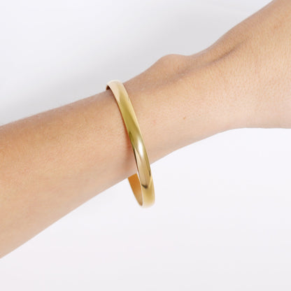 18K Gold PVD Coated Engravable Stainless Steel Bangle