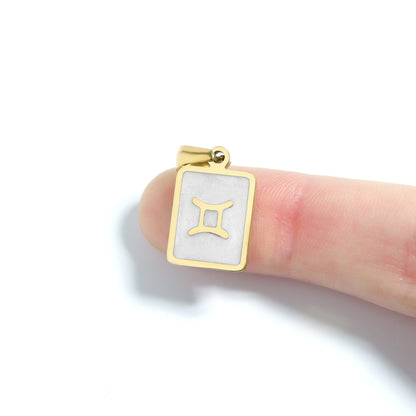 18K Gold PVD Zodiac Card Pendants